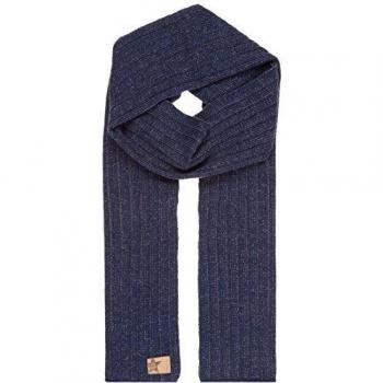 James Tyler Bufanda de punto texturizada sin flecos, Hombres, Azul marino, 210x25cm