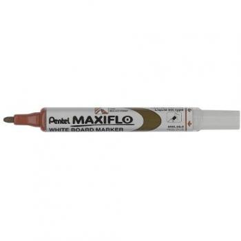 Rotulador Maxiflo S Marrón Punta Media Pack de 12 Pentel