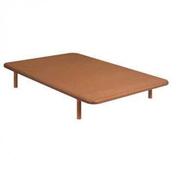 Base Tapizada Pikolin 150x190 con Estructura Reforzada, Alta Durabilidad y 4 Patas Color Cerezo Transpirable Tejido 3D