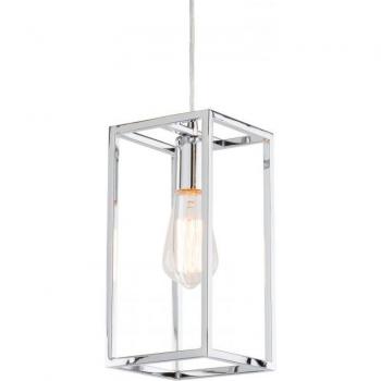Lámpara colgante industrial y retro Sigalo Chrome, Italux - Sigalo - Lámpara colgante industrial y retro Cromo 1 luz, E27