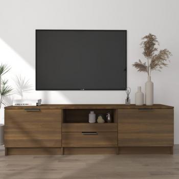 Mueble Bajo De Tv Habac Estilo Rústico Marrón 40X140x35 Cm