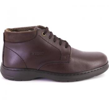 Botines de Hombre NOTTON 0403 Piel Marrón con Forro de Borrego