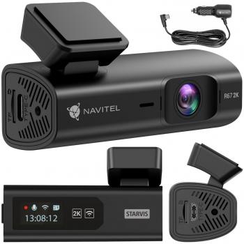 Cámara de salpicadero Navitel R67 2K con Wi-Fi, Pantalla TFT 0.96'', Grabación en bucle, G-Sensor, Montaje magnético rápido