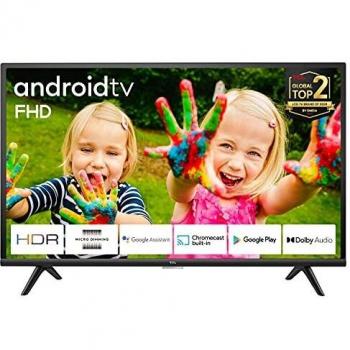 TCL Televisor LED 32 Full HD Smart TV Android con HDR, Micro Dimming y Google Assistant