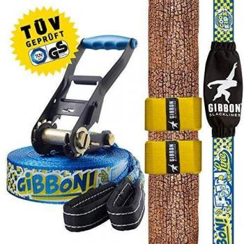 Gibbon Slacklines Fun Line Tree Pro Set - Set de accesorios para slackline, color azul, talla única