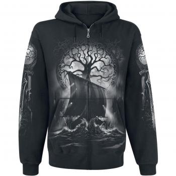 Toxic Angel Naglfar Sudadera capucha con cremallera Negro M