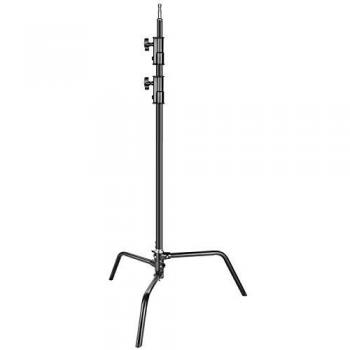 Neewer Soporte con Base Desmontable, 1,6-3,2 Metros Soporte Ajustable de Forma C con 2 Soportes para Fotografía Disparo de Localización, Aleación de Aluminio, Máxima Carga de 9,9 Kilogramos