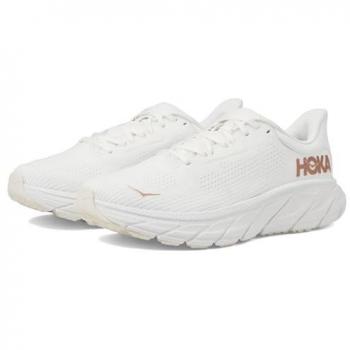 HOKA Arahi 7 Women's Road Running Shoes - White/Rose Gold - Size 43 1/3