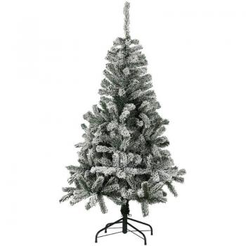 Árbol de Navidad Nevado Alaska con Pie de Metal de 120 cm