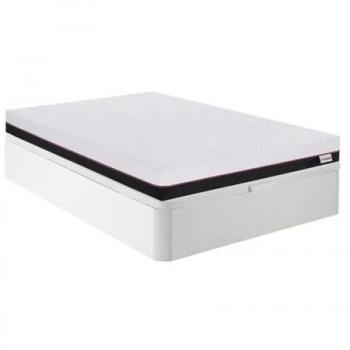 Conjunto Somier Arcón Blanco + Colchón de Espuma Viscoelástica de 18cm RYZE YSMÉE 140 x 190 cm