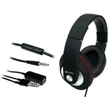 Auriculares de Diadema Cerrados Sandberg Play'n Go con Micrófono y Control Remoto Integrado, 3.5 mm - Color Negro