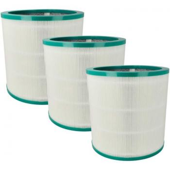 3x Filtro HEPA de Repuesto Compatible con Dyson Pure Cool AM11, Link, TP00, TP01, TP02, TP03 - Vhbw