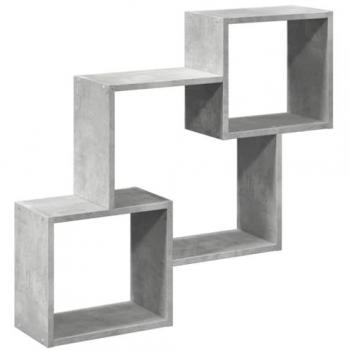Armario de pared madera de ingeniería gris hormigón 78x18x71 cm