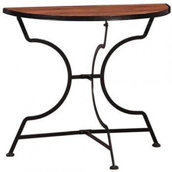 vidaXL Madera Acacia Maciza Mesa para Terraza Bistró Jardín Porche Muebles Mobiliario Decoración de Exterior Salón Sala de Estar Hogar 85x43x75 cm