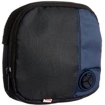 Hama - CD Player Bolsa para Player and 3 CDs, Black/Blue, 170 x 165 x 35 mm, Negro