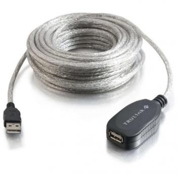 Cable de Extensión Activo USB 2.0 C2G de 12m (USB A Hembra a USB A Macho) - Blanco