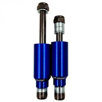 Pack de 2 Ruedas School para Patines Paralelo KRF, Tamaño 58×32 mm, transparentes, con clavijas anodizadas en azul y accesorios deportivos para adultos unisex