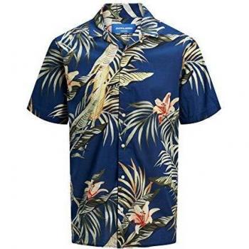 Camisa JACK&JONES Hombre XS Azul 12170478 JORMARTY Organic Shirt SS