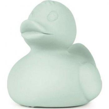 Oli & Carol - Juguete Baño de Caucho Natural, Patito Bañera, Elvis, Menta, 8 cm