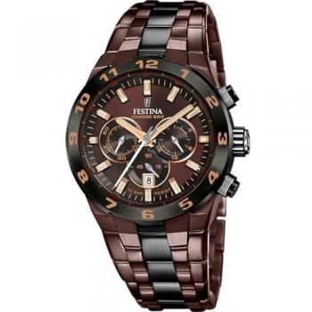 Reloj de Hombre Festina Special Edition F20708/1 con Caja y Correa de Acero Inoxidable 316L Marrón