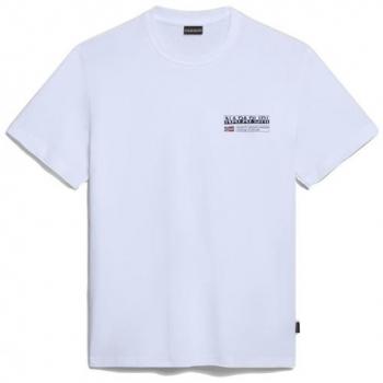 Napapijri S-Kasba White Cotton T-Shirt for Men - Size M