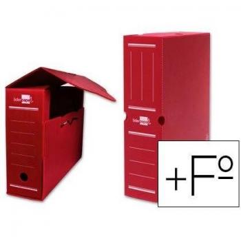 Caja archivo definitivo plastico liderpapel rojo tamaño 387x275x105 mm