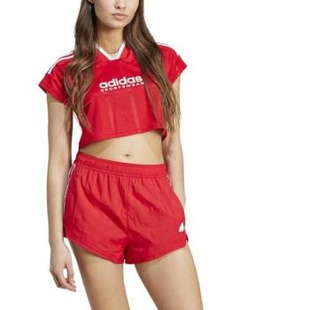 Adidas Women's Tiro Cut 3-Stripes Cropped Jersey Red