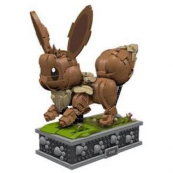 Kit de Construcción Pokémon Mega Eevee con Movimiento - Bloques Interactivos, Incluye Piezas para Armar, Movimientos Dinámicos, Compatible con Otros Sets de Construcción
