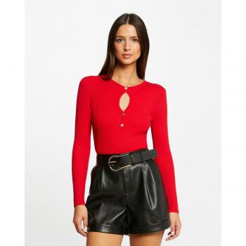 Morgan Jersey de mujer manga larga con abertura