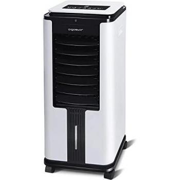 Aigostar Elsa - Enfriador de Aire Grande, 4 en 1 Climatizador Evaporativo, Enfría, Purificador, Humidificador, Ventilador, temporizador 12h, depósito 7 l, 3 velocidades con mando a distancia