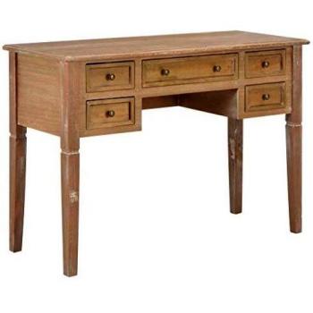 SengentoStyle Schrijftafel 109,5x45x77,5 cm hout bruin