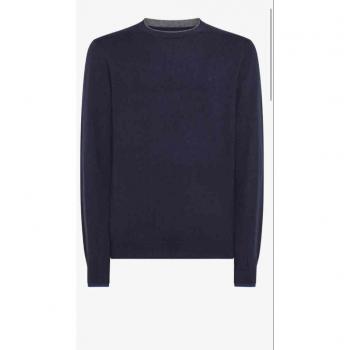 Sun68 Men's Blue 2XL Stylish Round-Neck Knitwear