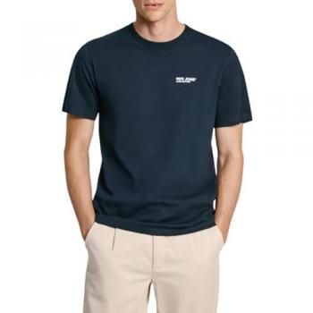 Camiseta de Hombre Pepe Jeans Manga Corta con Espalda Estampada Azul Dulwich, Talla S