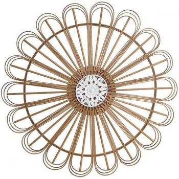 Cuadro de Decoración de Pared Bambú MDF 70x1,5x70 Natural