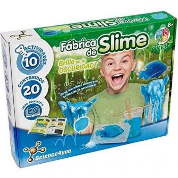 Science4you-Fábrica de Slime, Brilla en la Oscuridad, Multicolor