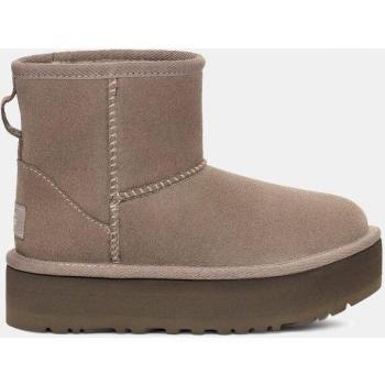 Botas de Niña UGG Classic Mini Platform en Piel con Forro Interior de Pelo