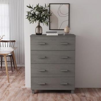 Aparador Hamar gris claro 79x40x103,5 cm madera de pino