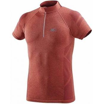 Millet Ltk Seamless Light Zip SS Camiseta, Hombre, Vermillon, M/L