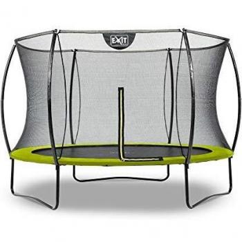 Cama Elástica Silhouette Ø305cm Verde con Red de Seguridad
