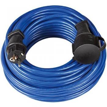 Brennenstuhl 1169820 Bremaxx, Cable alargador de Corriente, Uso Corto en Exteriores hasta-35°C, Resistente al Aceite, azul, 25 m