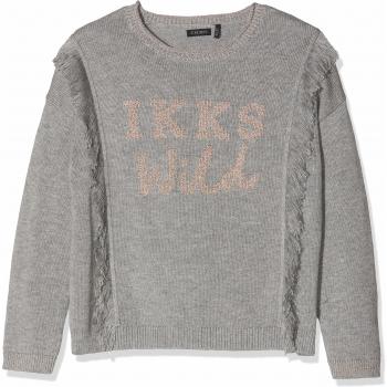 IKKS Junior Pull Franges IKKS Gris Fonce suéter, 26, 5 años