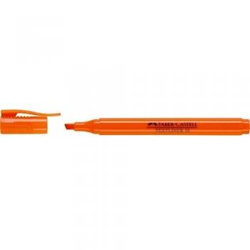 Faber-Castell 157715 - Caja con 10 marcadores fluorescentes Textliner 38, color naranja