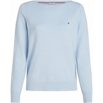 Jersey de mujer Tommy Hilfiger con cuello barco, manga larga y color azul