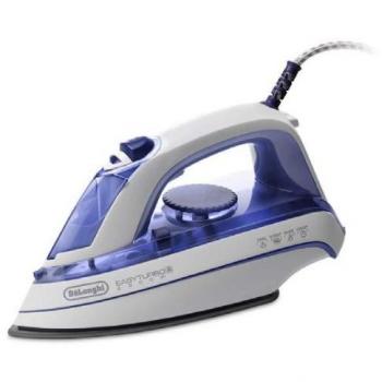 De'Longhi Easyturbo-S FXK23T - Plancha de vapor, 2300 W, 0.3 L, acero inoxidable/cerámica, púrpura/blanco