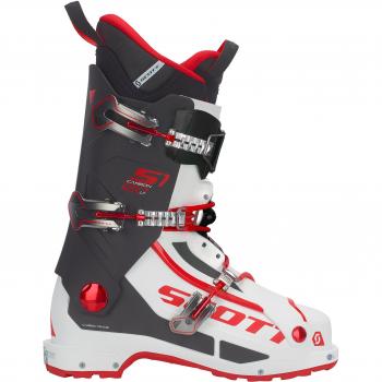 Botas de Esquí Travesía SCOTT S1 Carbon Longfiber Blanco/Rojo Talla 26.0/40.0