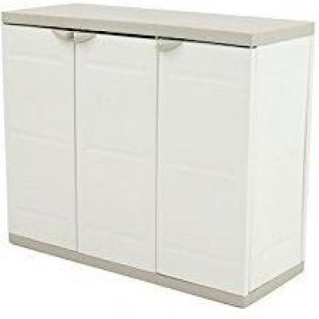 Plastiken (HLKRQ) Titanium Armarios, Beige, 105 (largo horizontal) x 44 (ancho) x 88 (alto) cm