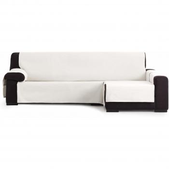 Eysa Garona Protect Funda de sofá, 90% algodón 10% Poliester, 00/Crudo, Chaise Longue 290 cm