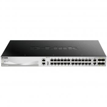 D-Link DGS-3130-30TS/E Switch Gestionable L3 Stackable 24 Puertos Gigabit Ethernet + 2 Puertos 10GBase-T + 4 Puertos SFP+ 10G