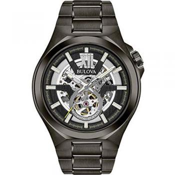 Bulova Men's 46mm Automatic Analog Watch - Dark Gray Stainless Steel