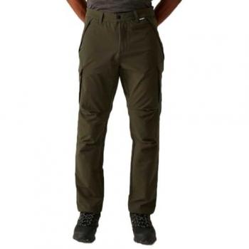 Regatta Men's Questra Water-Repellent Cargo Trousers - Dark Khaki, Size 30R